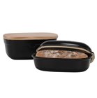 Set moule à miche de pain et boîte de conservation en céramique noir truffe Emile Henry - Exclusivité