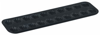 Plaque pour 12 madeleines en acier avec revètement Obsidian antiadhérent