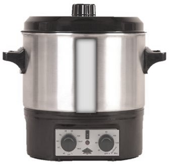 Stérilisateur électrique ABC petit modèle 16 litres inox avec minuterie et robinet pour bocaux cuisine et boissons chaudes